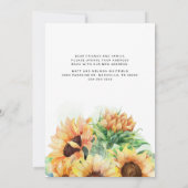 Faire-part Nous avons déménagé Watercoler Sunflower Moving (Dos)