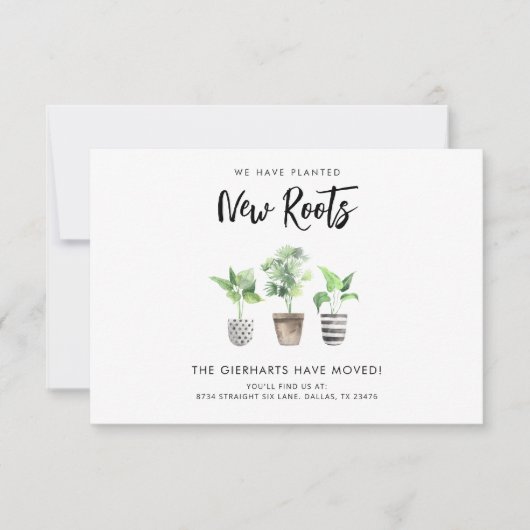 Faire-part Nous avons déplacé Boho Nouvelle adresse Déplaceme (Devant)
