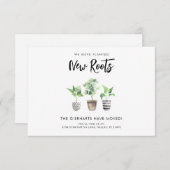 Faire-part Nous avons déplacé Boho Nouvelle adresse Déplaceme (Devant / Derrière)