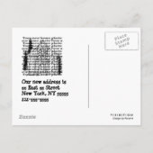 Faire-part Nous Avons Déplacé Carte Postale (Dos)
