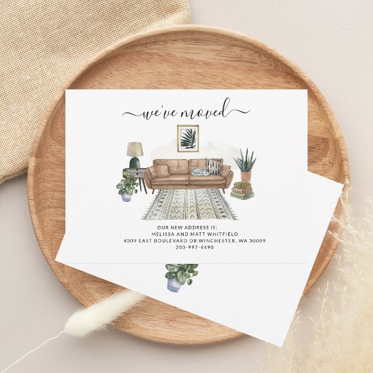 Faire-part Nous avons déplacé Chic Boho Moving