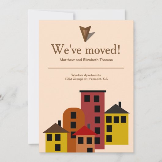 Faire-part Nous avons déplacé de nouveaux appartements Faire- (Devant)