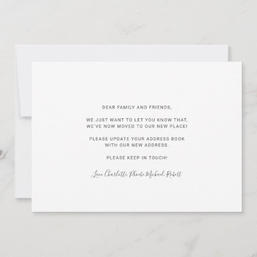 Faire-part Nous avons déplacé Eucalyptus Vert Tournesol Dépla (Dos)