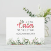 Faire-part Nous avons déplacé Floral Berry Moving Adresse (Debout devant)