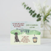 FAIRE-PART NOUS AVONS DÉPLACÉ FUN FAMILY CHIEN BUDGET MOVE (Debout devant)