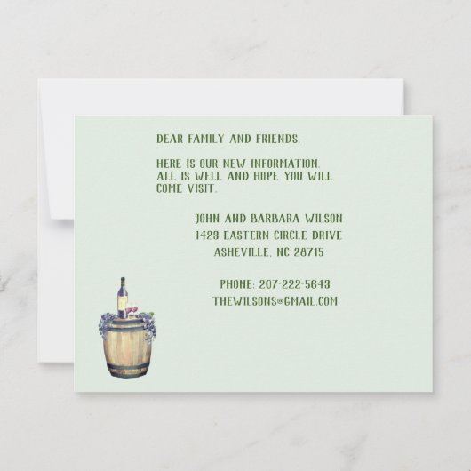 FAIRE-PART NOUS AVONS DÉPLACÉ FUN FAMILY CHIEN BUDGET MOVE (Dos)