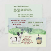 FAIRE-PART NOUS AVONS DÉPLACÉ FUN FAMILY DOG BUDGET DÉPLACER  (Devant / Derrière)