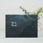 Faire-part Nous avons déplacé Funny Éffrayant New Home Dark C (Debout devant)