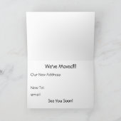 Faire-part Nous avons déplacé la bande dessinée mignonne (Intérieur)