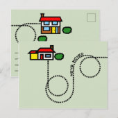 Faire-part Nous avons déplacé la carte postale (Devant / Derrière)