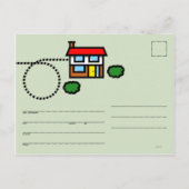 Faire-part Nous avons déplacé la carte postale (Dos)