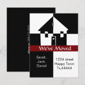 Faire-part nous avons déplacé la carte postale (Devant / Derrière)