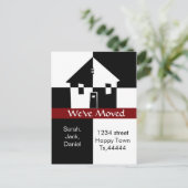 Faire-part nous avons déplacé la carte postale (Debout devant)