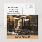 Faire-part Nous avons déplacé la carte postale (Devant / Derrière)