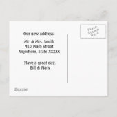 Faire-part Nous avons déplacé la carte postale (Dos)