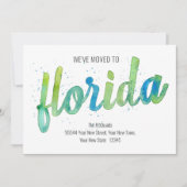 Faire-part Nous avons déplacé la main peinte de l'aquarelle F (Devant)