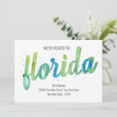 Faire-part Nous avons déplacé la main peinte de l'aquarelle F (Debout devant)