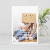 Faire-part Nous Avons Déplacé La Photo Minimale Moderne (Debout devant)