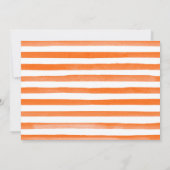 Faire-part Nous avons déplacé la porte des fleurs orange flor (Dos)