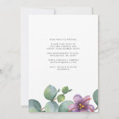 Faire-part Nous avons déplacé la verdure Eucalyptus Floral Mo (Dos)