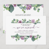 Faire-part Nous avons déplacé l'aquarelle botanique Moving (Devant / Derrière)