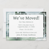 Faire-part Nous avons déplacé l'aquarelle de la forêt de pins (Dos)