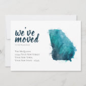 Faire-part Nous avons déplacé l'aquarelle Georgia Moving Fair (Devant)
