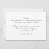 Faire-part Nous avons déplacé l'aquarelle Georgia Moving Fair (Dos)