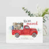 Faire-part Nous avons déplacé l'aquarelle Nouvelle adresse Dé (Debout devant)