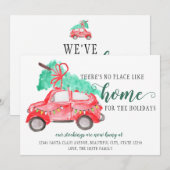 Faire-part Nous avons déplacé l'arbre de Noël Nouvelle maison (Devant / Derrière)