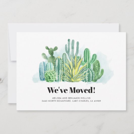 Faire-part Nous avons déplacé le changement d'adresse (Devant)