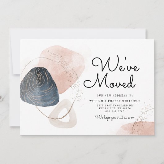 Faire-part Nous avons déplacé le changement d'adresse (Devant)