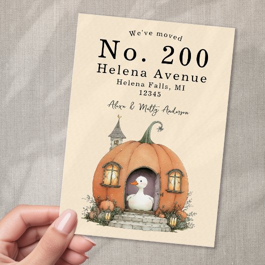 Faire-part Nous avons déplacé le changement d'adresse Citroui