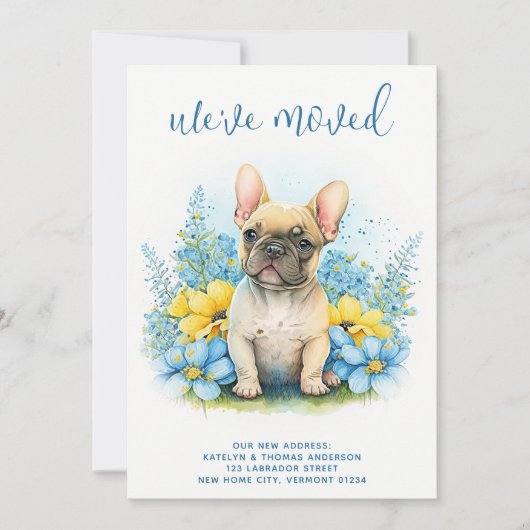 Faire-part Nous avons déplacé le Chien Chien Chien Chien Chie (Devant)
