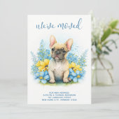 Faire-part Nous avons déplacé le Chien Chien Chien Chien Chie (Debout devant)