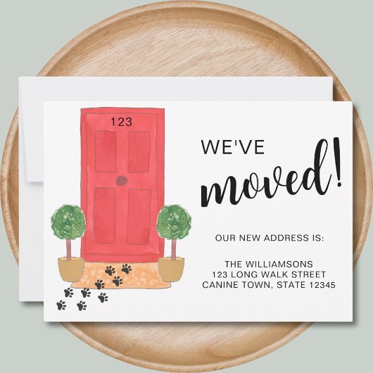 Faire-part Nous avons déplacé le chien qui se déplace