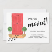 Faire-part Nous avons déplacé le chien qui se déplace (Devant)