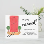 Faire-part Nous avons déplacé le chien qui se déplace (Debout devant)