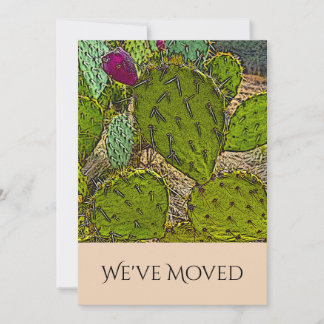 Faire-part Nous avons déplacé le désert Prickly Pear Cactus S