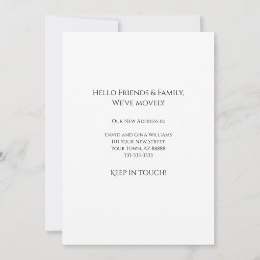 Faire-part Nous avons déplacé le désert Prickly Pear Cactus S (Dos)