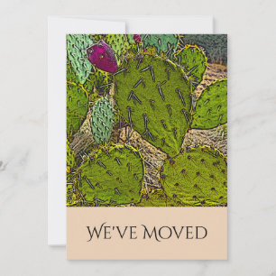 Faire-part Nous avons déplacé le désert Prickly Pear Cactus S