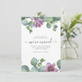 Faire-part Nous avons déplacé le feuillage Eucalyptus (Debout devant)