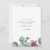 Faire-part Nous avons déplacé le feuillage Eucalyptus (Dos)