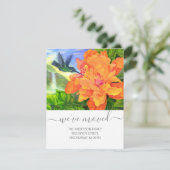 Faire-part Nous avons Déplacé Le Scripts De Texte Floral Face (Debout devant)