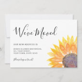 Faire-part Nous avons déplacé le tournesol jaune en mouvement (Devant)