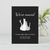 Faire-part Nous avons déplacé les chats mignons qui bougent n (Debout devant)