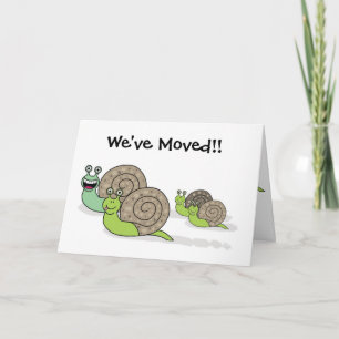 Faire-part Nous avons déplacé les escargots de la maison
