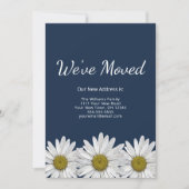 Faire-part Nous avons déplacé les marguerites rustiques moder (Devant)