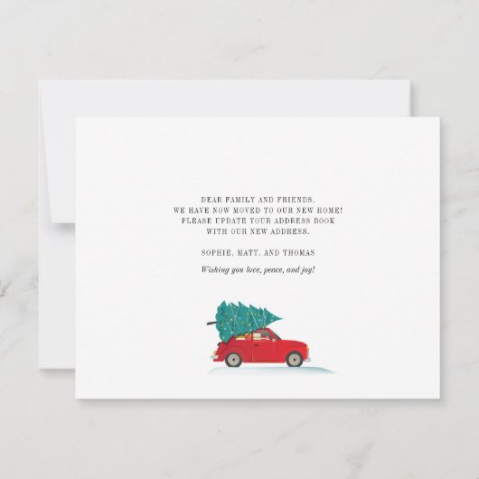 Faire-part Nous avons déplacé les vacances de Noël (Dos)