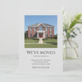 Faire-part Nous avons déplacé Photo Simple Grey Moving (Debout devant)